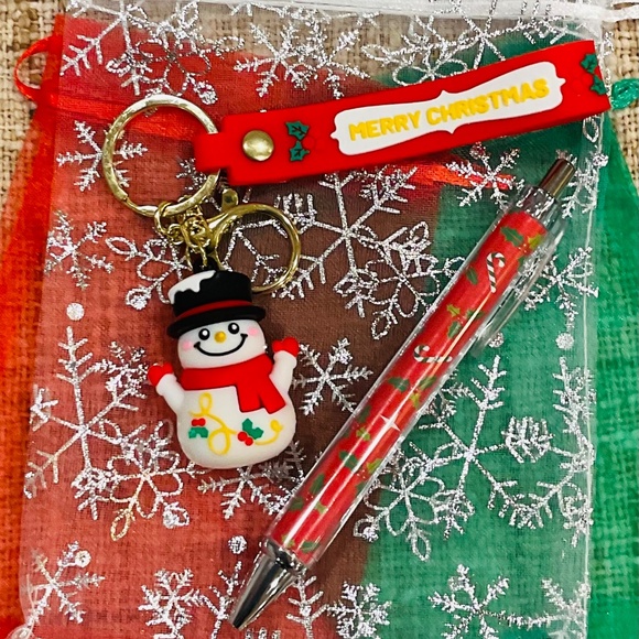 Merry Christmas Bag Charm Key Chains🎄Christmas Pen🎄STOCKING STUFFER🎄PICK ONE - Picture 10 of 12